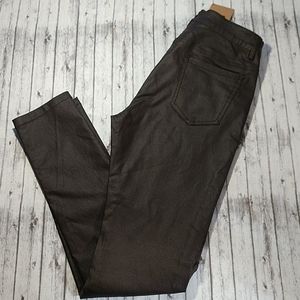 NWT Lexiart Brown Faux Leather Stretch Leg…